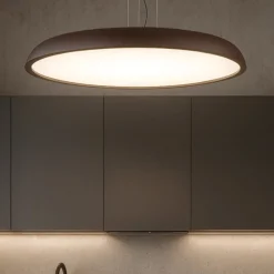 Lampadari Cucina-IsyLuce Lampadario da cucina marrone zenal led 108w 3000k 4000k dimmerabile