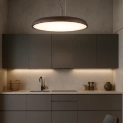 Lampadari Cucina-IsyLuce Lampadario da cucina marrone zenal led 108w 3000k 4000k dimmerabile