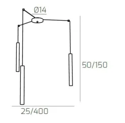Lampadari Cucina-Top Light Lampadario da cucina marrone tre luci decentramento