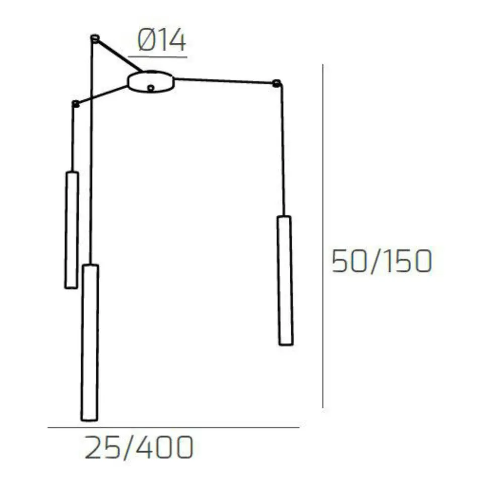 Lampadari Cucina-Top Light Lampadario da cucina marrone tre luci decentramento