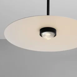Lampadari Cucina-Selezionato da Mazzolaluce Lampadario da cucina minimal tonda nera led 3000k