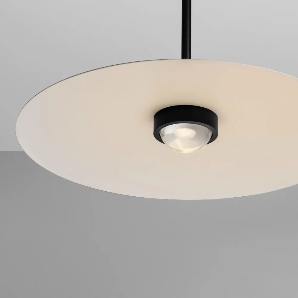 Lampadari Cucina-Selezionato da Mazzolaluce Lampadario da cucina minimal tonda nera led 3000k
