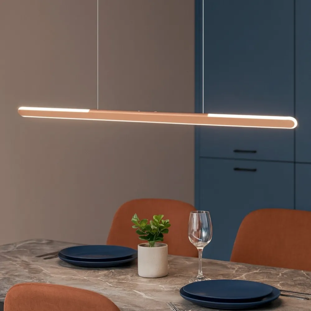 Lampadari Cucina-Selezionato da Mazzolaluce Lampadario da cucina moderna marrone led 28w dimmerabile