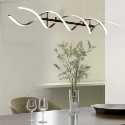 Lampadari Cucina-Selezionato da Mazzolaluce Lampadario da cucina moderna led da 2300k a 4000k colore argento