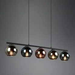 Lampadari Cucina-Selezionato da Mazzolaluce Lampadario da cucina moderna sfere effetto specchio multicolor