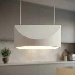 Lampadari Cucina-Vivida International Lampadario da cucina moderna bianco led 21w cct dimmerabile vivida tarp