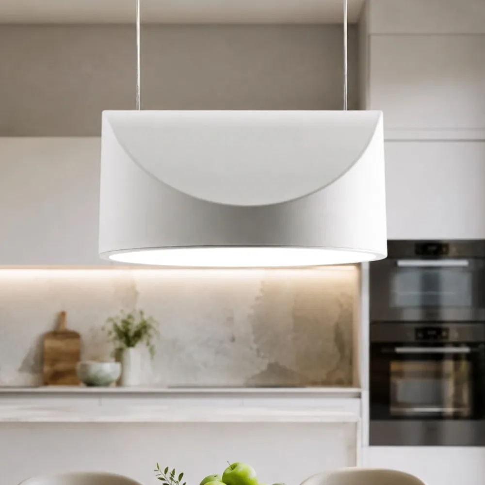 Lampadari Cucina-Vivida International Lampadario da cucina moderna bianco led 21w cct dimmerabile vivida tarp