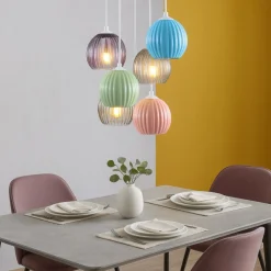 Lampadari Cucina-Selezionato da Mazzolaluce Lampadario da cucina moderna in ceramica e vetro 6 luci
