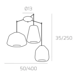 Lampadari Cucina-Top Light Lampadario da cucina moderna vetri multicolor toplight