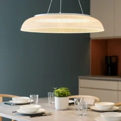 Lampadari Cucina-Selezionato da Mazzolaluce Lampadario da cucina moderna bianco design rotondo