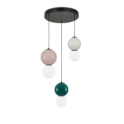 Lampadari Cucina-Selezionato da Mazzolaluce Lampadario da cucina multicolore con 3 luci pendenti led 3000k