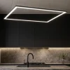 Lampadari Cucina-Affralux Lampadario da cucina nero quattro led 68w 3000k