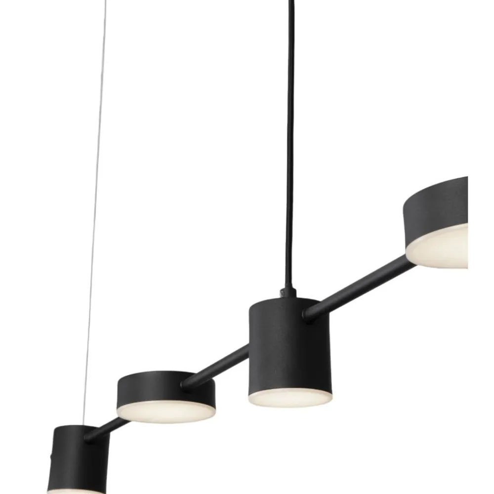 Lampadari Cucina-Selezionato da Mazzolaluce Lampadario da cucina nero orizzontale per tavolo isola