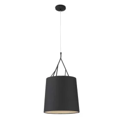 Lampadari Cucina-Selezionato da Mazzolaluce Lampadario da cucina paralume nero cilindro design