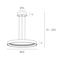 Lampadari Cucina-Top Light Lampadario da cucina plana bianco rotondo led 25w cct