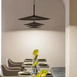 Lampadari Cucina-Linea Light Lampadario da cucina poe plus grigio led 15w 3000k
