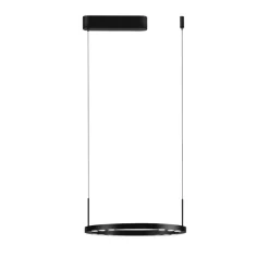 Lampadari Cucina-Selezionato da Mazzolaluce Lampadario da cucina rotondo nero led 3000k dimmerabile