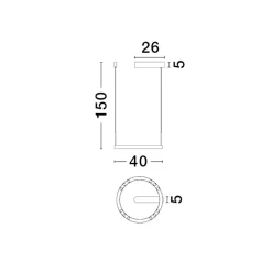 Lampadari Cucina-Selezionato da Mazzolaluce Lampadario da cucina rotondo nero led 3000k dimmerabile