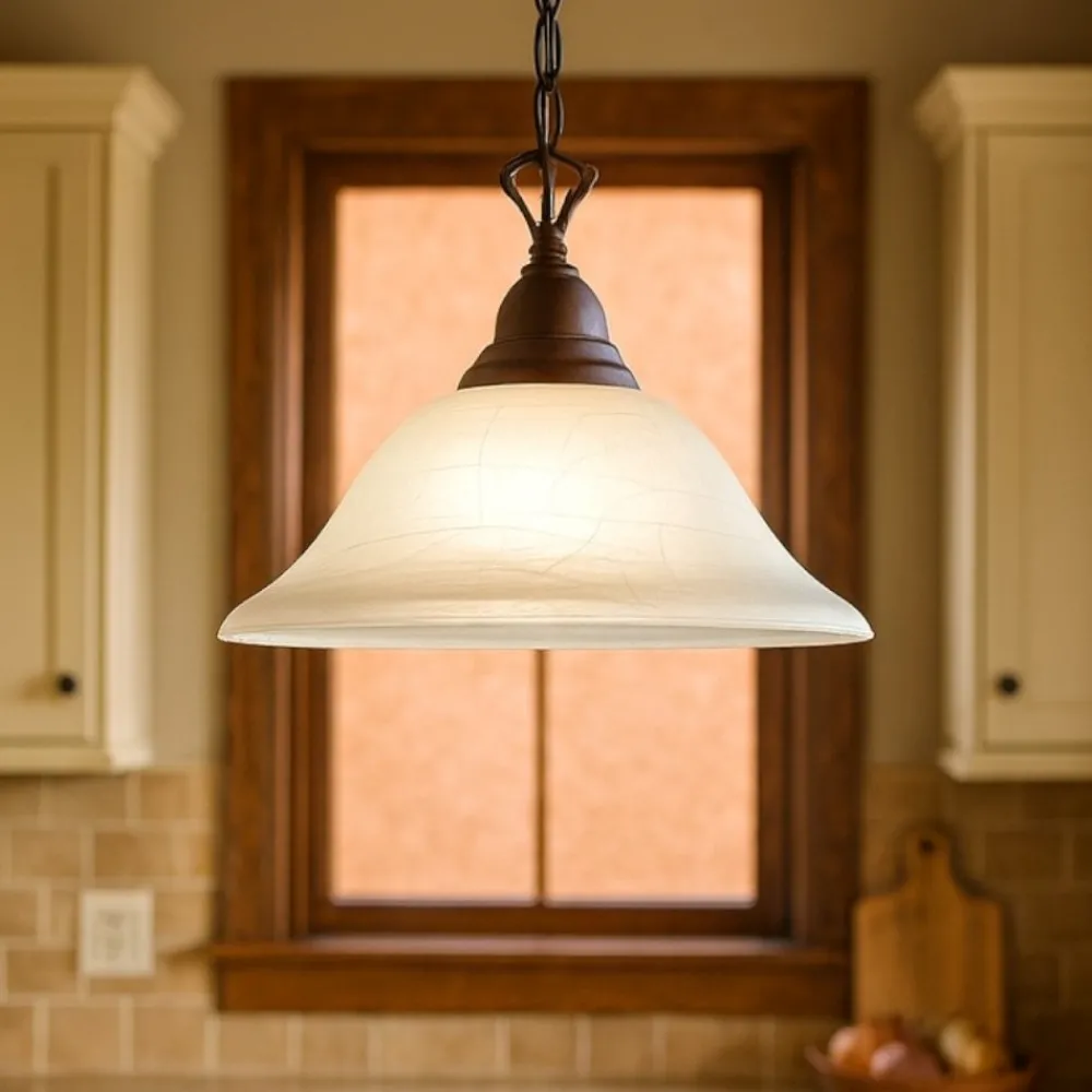 Lampadari Cucina-Selezionato da Mazzolaluce Lampadario da cucina ruggine per penisola rustica