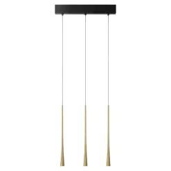Lampadari Cucina-Gea Luce Lampadario da cucina tre luci led dafne 3000k oro
