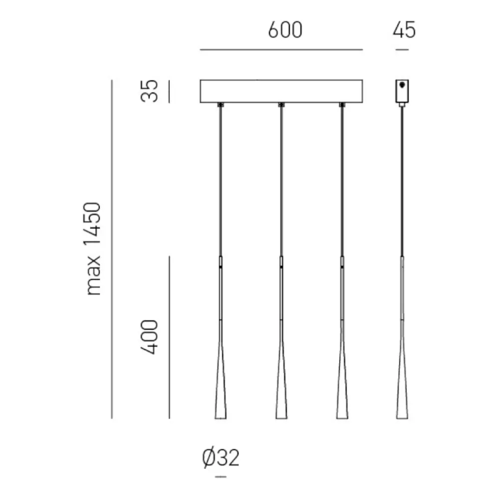 Lampadari Cucina-Gea Luce Lampadario da cucina tre luci led dafne 3000k oro