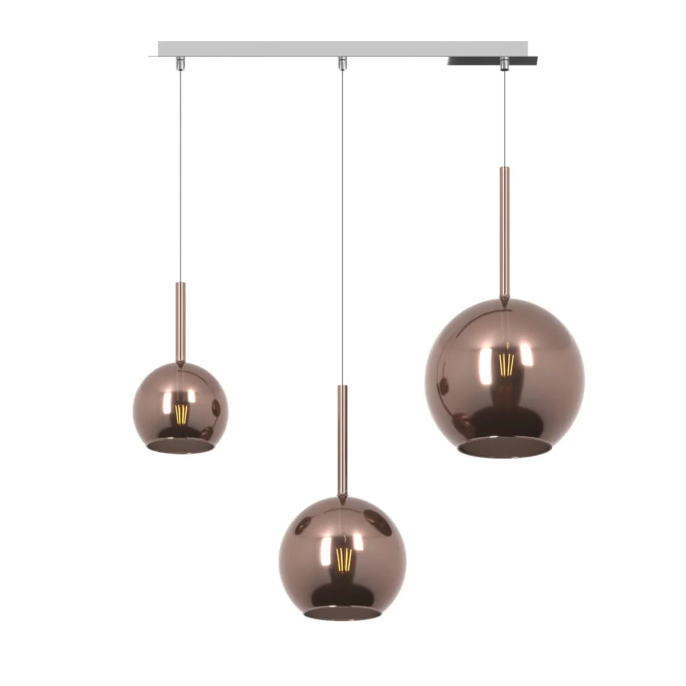 Lampadari Cucina-Top Light Lampadario da cucina vetri rame