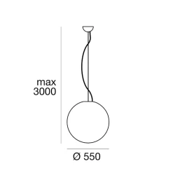 Lampadari Moderni-Linea Light Lampadario da esterno sfera bianca oh! p65