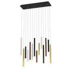 Lampadari Moderni-Selezionato da Mazzolaluce Lampadario da soggiorno moderno cilindri multicolor led 84w 3000k