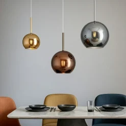 Lampadari Moderni-Top Light Lampadario da soggiorno vetri oro rame cromo