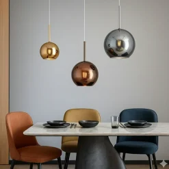 Lampadari Moderni-Top Light Lampadario da soggiorno vetri oro rame cromo