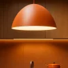 Lampadari Cucina-Selezionato da Mazzolaluce Lampadario da tavolo cupola di metallo 50cm colore mattone