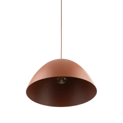 Lampadari Cucina-Selezionato da Mazzolaluce Lampadario da tavolo cupola di metallo 50cm colore mattone