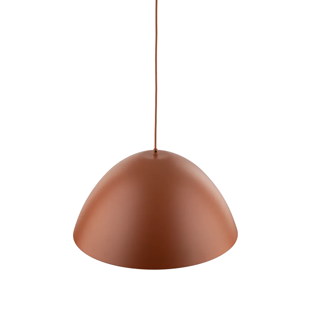 Lampadari Cucina-Selezionato da Mazzolaluce Lampadario da tavolo cupola di metallo 50cm colore mattone