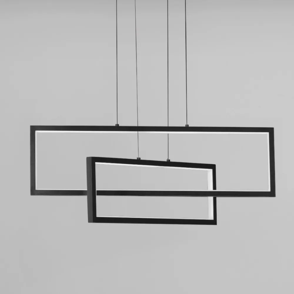 Lampadari Cucina-Selezionato da Mazzolaluce Lampadario da tavolo per cucina led 3200k rettangolare nero