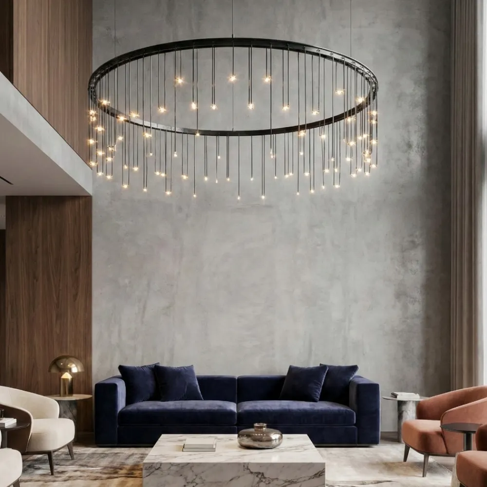 Lampadari Moderni-Selezionato da Mazzolaluce Lampadario design cielo stellato design moderno nero
