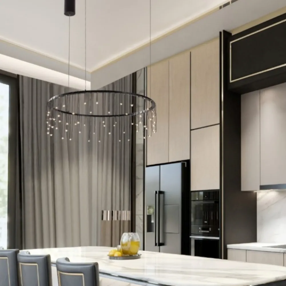Lampadari Moderni-Selezionato da Mazzolaluce Lampadario design cielo stellato design moderno nero
