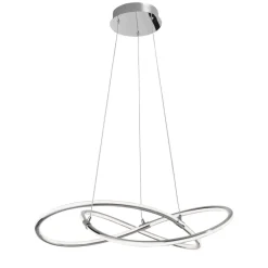 Lampadari Moderni-Selezionato da Mazzolaluce Lampadario design cromato per soggiorno moderno