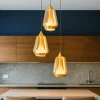 Lampadari Cucina-Selezionato da Mazzolaluce Lampadario design da cucina tre luci vetro oro led 3000k dimmerabile