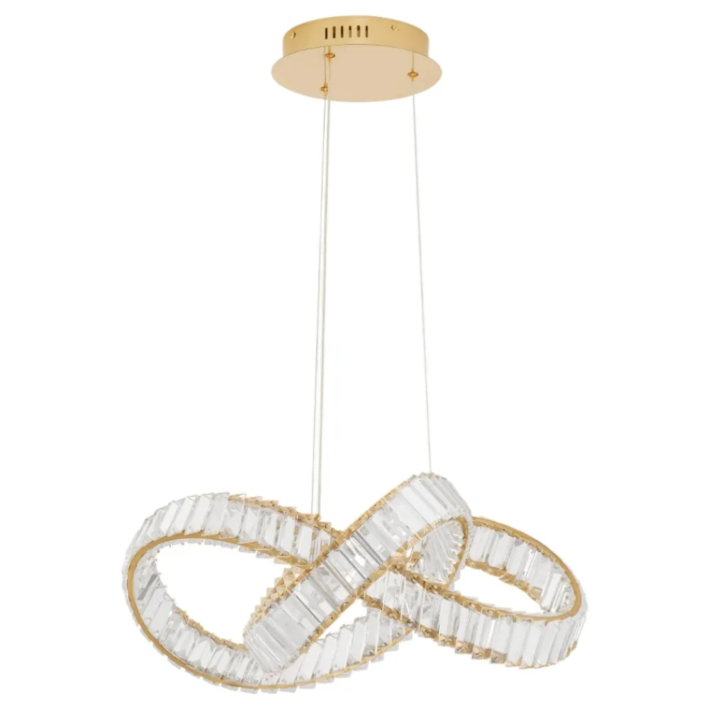 Lampadario Camera Da Letto-Selezionato da Mazzolaluce Lampadario design di cristallo dorato per stanza da letto