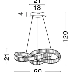 Lampadario Camera Da Letto-Selezionato da Mazzolaluce Lampadario design di cristallo dorato per stanza da letto