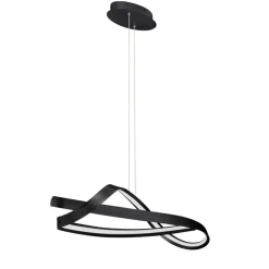Lampadari Moderni-Selezionato da Mazzolaluce Lampadario design intreccio nero per tavolo soggiorno moderno