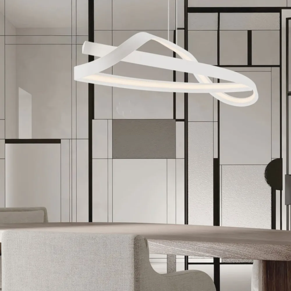Lampadari Moderni-Selezionato da Mazzolaluce Lampadario design intreccio moderno per tavolo sala da pranzo