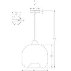 Lampadari Moderni-Fabas Luce Lampadario design in vetro soffiato fume moderno maia