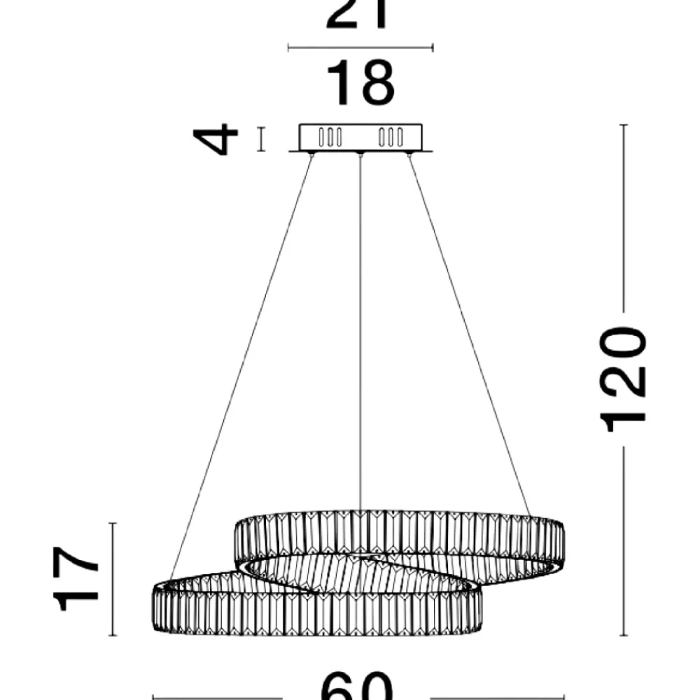 Lampadari Moderni-Selezionato da Mazzolaluce Lampadario design led di cristallo oro stile contemporaneo