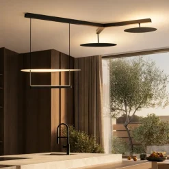 Lampadari Moderni-Selezionato da Mazzolaluce Lampadario design led 81w 3000k per sala da pranzo moderna