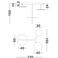 Lampadari Moderni-Selezionato da Mazzolaluce Lampadario design led 81w 3000k per sala da pranzo moderna