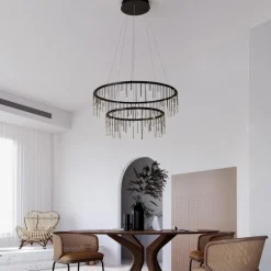 Lampadari Moderni-Selezionato da Mazzolaluce Lampadario design luci di stelle nero moderno led 3000k
