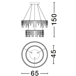 Lampadari Moderni-Selezionato da Mazzolaluce Lampadario design luci di stelle nero moderno led 3000k