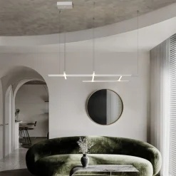 Lampadari Moderni-Selezionato da Mazzolaluce Lampadario design moderno bianco per soggiorno led 83w 3000k dimmerabile