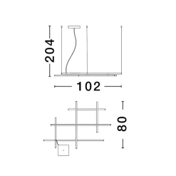 Lampadari Moderni-Selezionato da Mazzolaluce Lampadario design moderno bianco per soggiorno led 83w 3000k dimmerabile